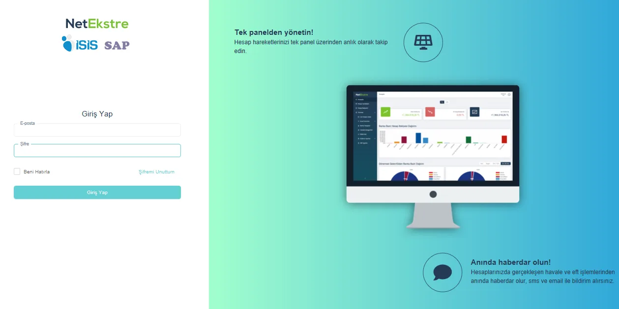 Netekstre sign-in screen