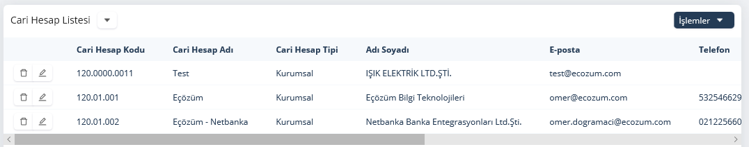 ISIS SAP Banka Entegrasyon Çözümü, Cari Hesaplar, Muhasebe Hareket Entegrasyonu, Netekstre Banka Entegrasyon