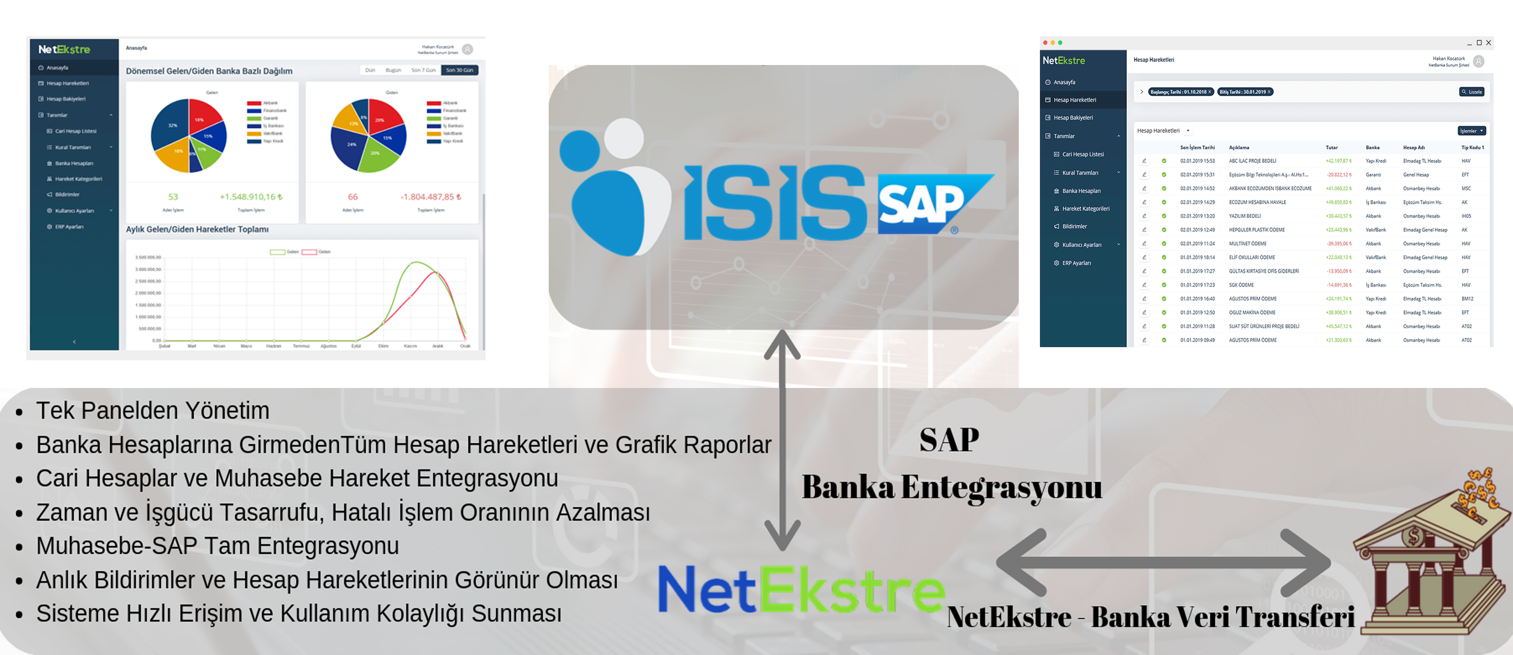 Netekstre Banka Entegrasyon, SAP Banka, SAP Muhasebe, SAP Finans